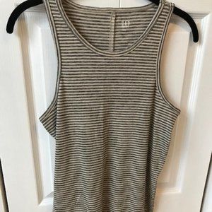 M Gap racer back tank navy and cream stripe